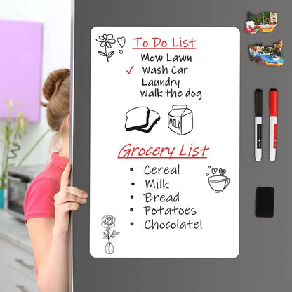 Magnetic Dry Erase Board Fridge Whiteboard Sheet 20"x13"