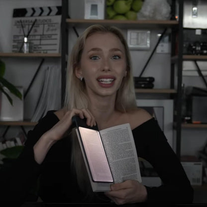 Book Light, LED Reading Light, USB Rechargeable, Warm & Cool Tone, Portable Cordless Lamp for Bedtime Reading (Warm LED)