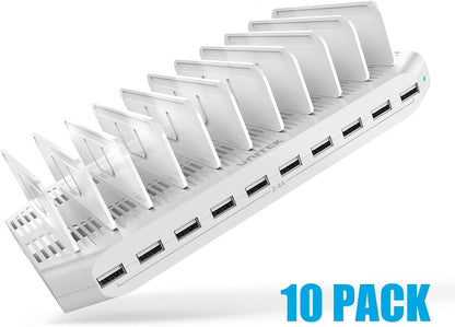 Unitek 10-Port Charging Station, USB Charger Organizer for Multiple Device