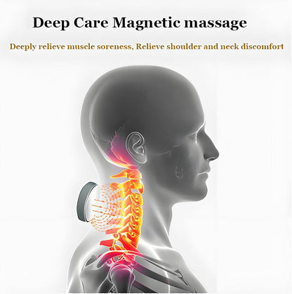 Vitality Magic Pro 2.0 Neck Massager,2025 Upgraded 4-Head Magic Pro 2.0 Neck Massage,with 6 Vibration Modes & 15 Intensity Levels,Promote Muscle Relaxation (White)