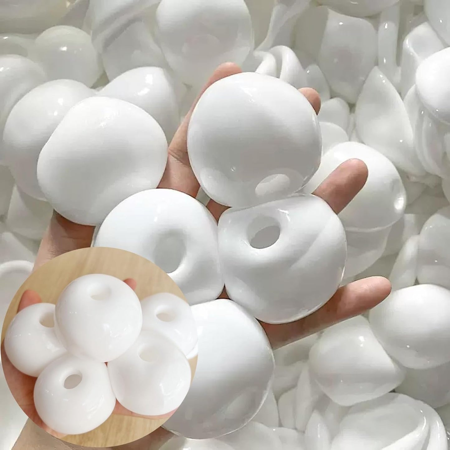 15pcs DIY Stress Ball Kit – Blank Skins with Air Pump & Expander Tool for Making Pressure Balls, Make Your Own Fidget Pressure Balls (15Transparent)