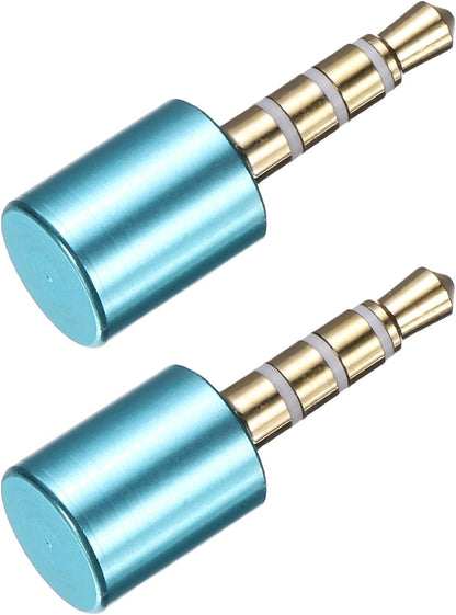 2 Pcs Microphone Blocker, USB 3.5mm Audio Blocker, Silver