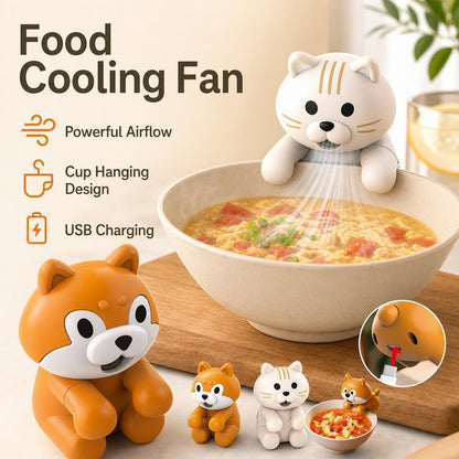 Cooling Clip-On Mini Fan for Cup & Bowl,Dinosaur Animal Fans Coffee Chiller