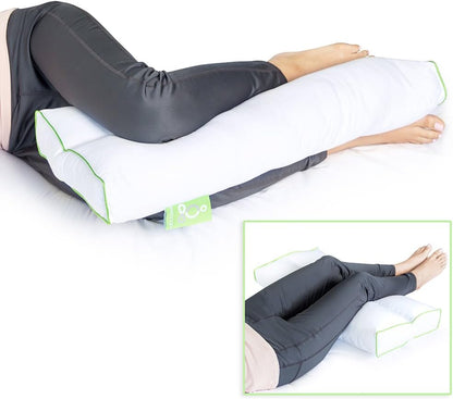 Sleep Yoga Back Sleepers & Side Sleepers, Ergonomically Designed Down Alternative Between & Under Pillow for Knee Support, Hypoallergenic & Washable, 26" x 13" x 3"/One Size White