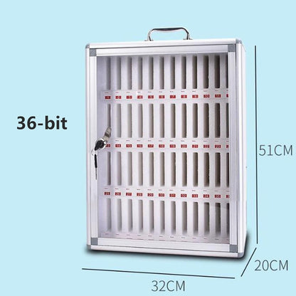 Transparent Acrylic Phone Charging Station with Lock for 24 Devicessecure Mobile Device Nizer for Office Desks and Workspaces1260 Bit Capacity,Argenté.-36 Bits