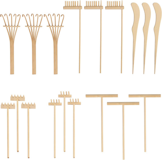 DIY Sand Zen Garden Tools, Mini Zen Garden Rake Sets for Serenity and Spiritual Meditation, Tasteful and Elegant Zen Garden Accessories for Home Decor, and Father or Mother's Gift, by GNIEMCKIN