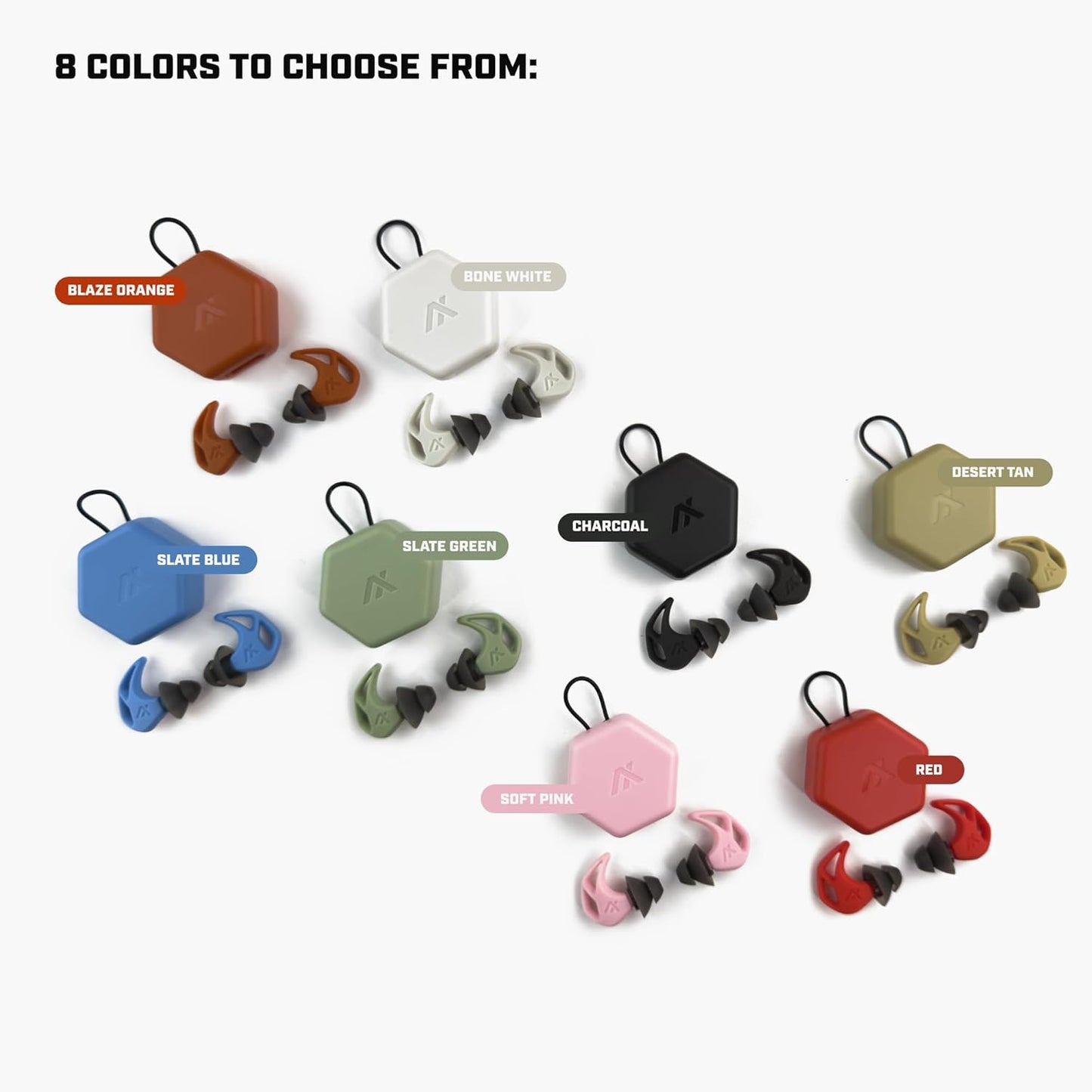 AXIL X20 Noise Reduction Ear Plugs - Pink - Customizable Fit Hearing Protection for Sleeping, Festivals, Live Events and Sports – 24dB Reusable Foam and Silicone Eartips with Carrying Case