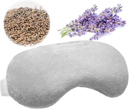 Umisleep Lavender Eye Mask, Weighted Heated Sleep Mask for Men Women, Grey