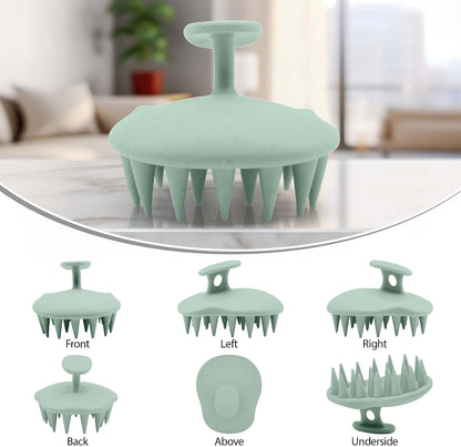 Fiora Naturals Scalp Massager Shampoo Brush - Silicon Scalp Scrubber & Exfoliator for Dandruff Removal and Hair Growth, Brush for Wet & Dry Hair, for Men, Women, Kids - BPA Free