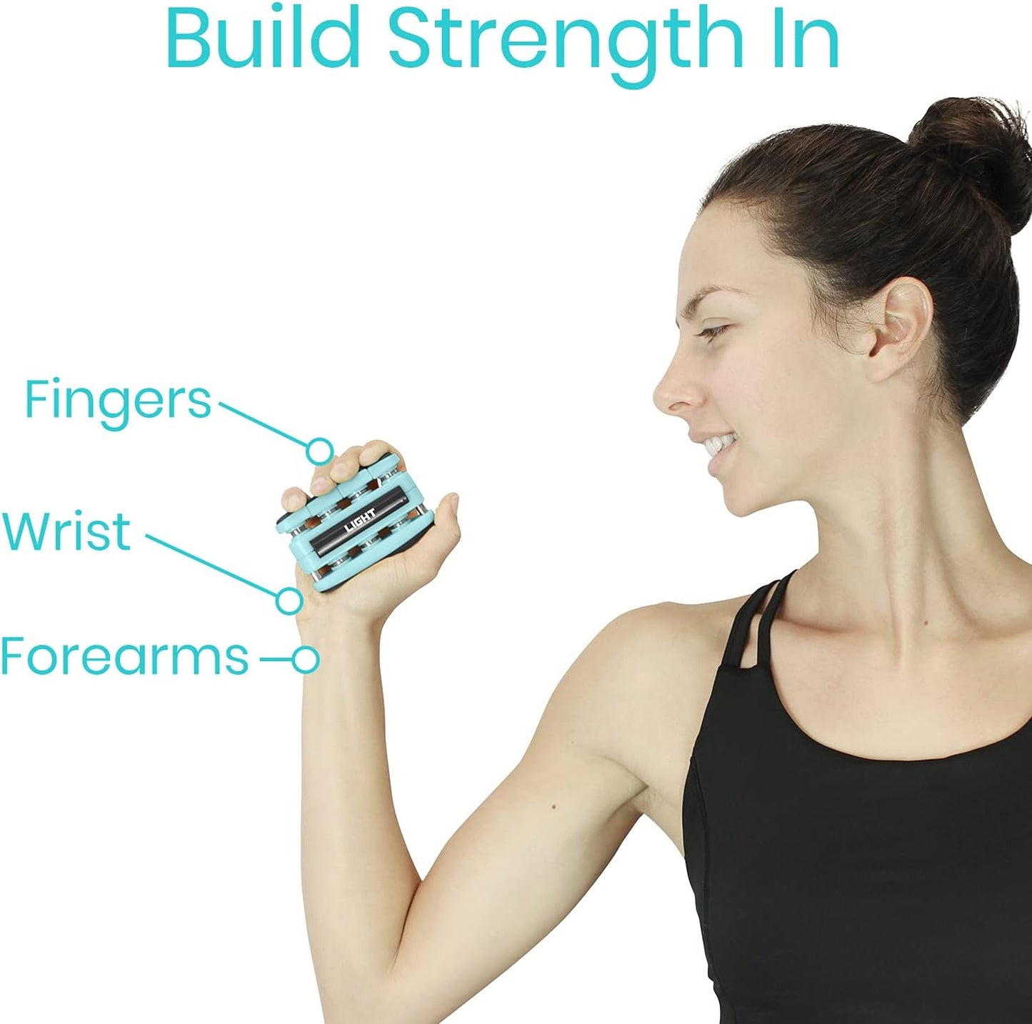 Finger Strengthener by Vive (3 Pack) Hand Grip Equipment for Guitar, Musicians, Rock Climbing & Therapy - Gripper with Exercise Guide for Strengthening Muscles