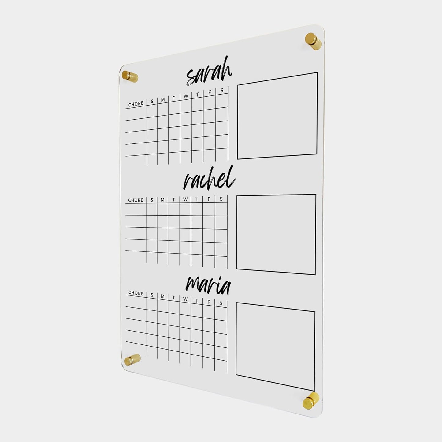 Chore Chart for Kids Personalized Dry Erase Board Goal Incentive Reward Chart for Kids Monthly and Weekly Calendar Family Habit Tracker