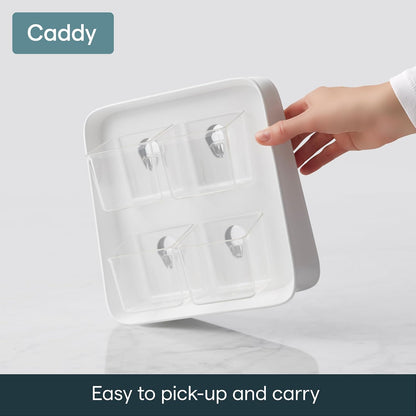 YouCopia TeaStand Tea Bag Organizer with Clear Removable Bins, Cabinet or Pantry Storage Caddy, 80-Bag