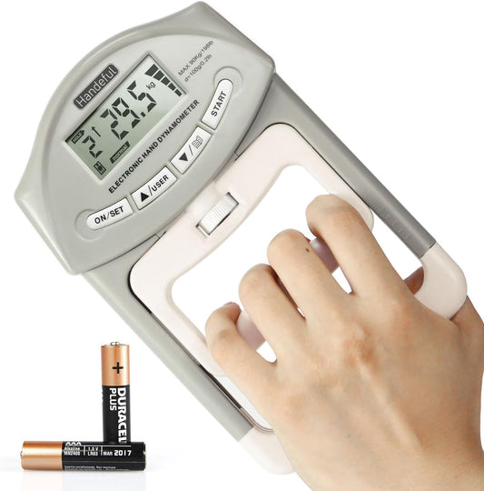 Handeful Grip Strength Tester, Hand Grip Dynamometer, Electronic Handgrip Testing for Sports Home School Use