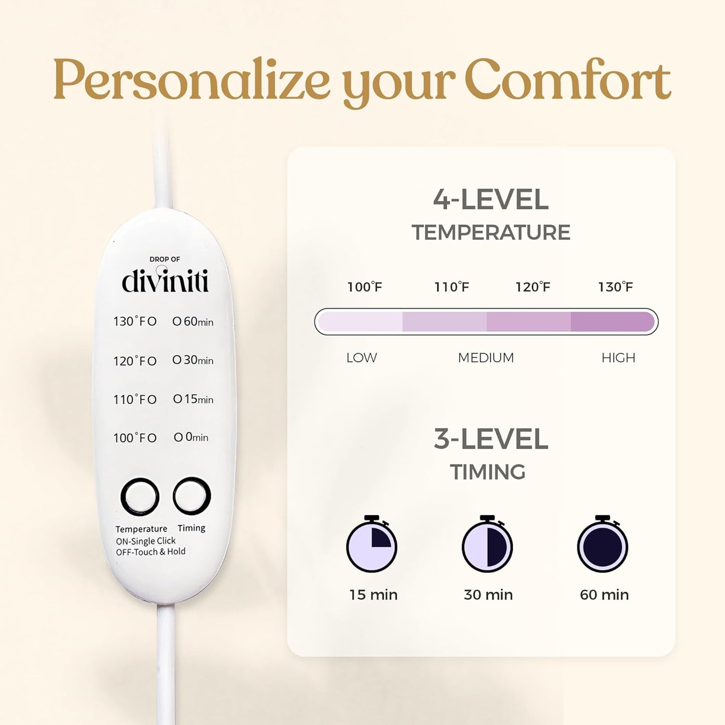 Heated Eye Mask for Dry Eye Relief - Stye Treatment, Warm Compress for Eyes, Sinus Mask, Electric Warming Patch - Champagne