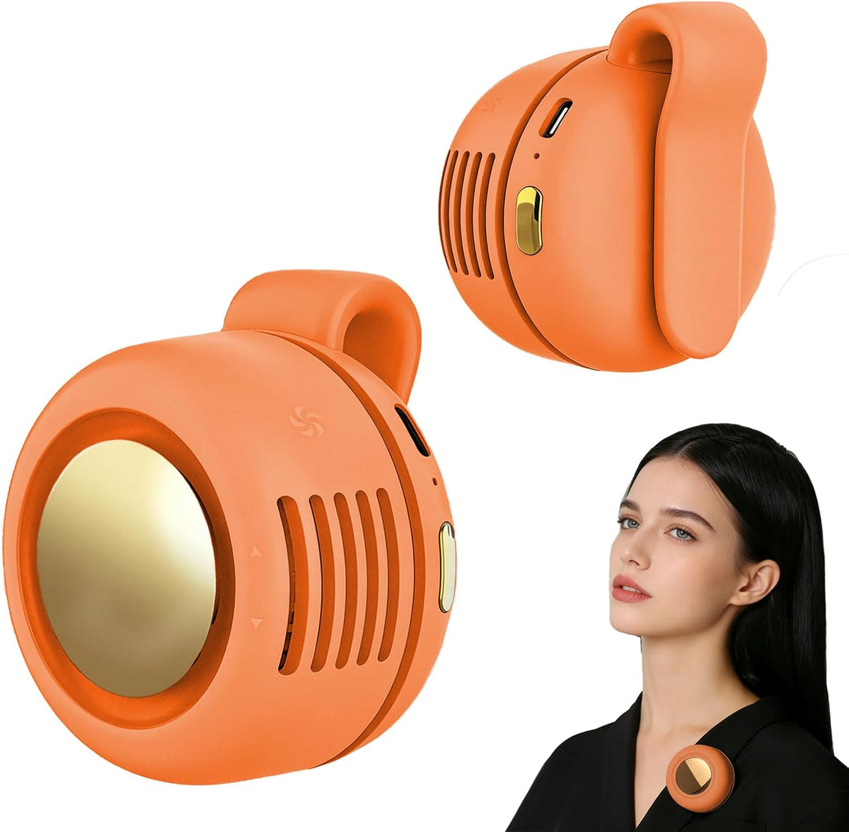 Portable Fan,Clip On Waist Bladeless, Ultra-Quiet Personal Mini Neck Fan