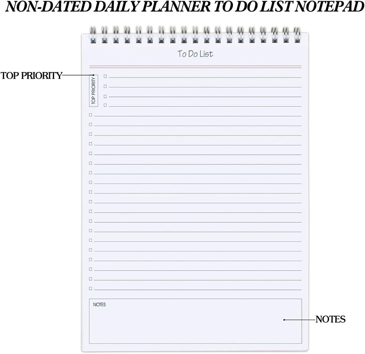 to Do List Notepad 3pcs/Set - Daily Planner Notepad Undated 60 Sheets Tear Off, 5.5" x 8.3" Planning Pad Checklist Productivity Note Pad for Work and Personal Organized