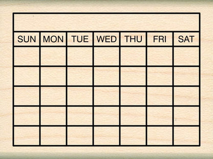 Stamps by Impression Journal, Habit Tracker, Calendar Rubber Stamp 2.25" x 2.75" 6 Row ST 1298
