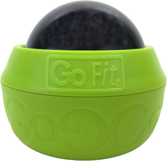 GoFit GoBall Trigger Point Massage Ball for Back, Shoulders, Legs and Glutes, 2.7 Inch Handheld Muscle Massage Tool for Targeted Pressure and Self-Massage