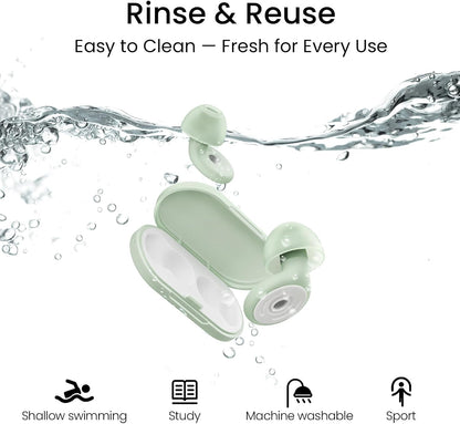 Ear Plugs for Sleeping, Reusable Soft Silicone Earplugs, 4 Sizes of Noise Cancelling Earbuds 30dB, Comfortable Fit Noise Reduction Eargasm Earplugs for Studying, Concerts, Travel