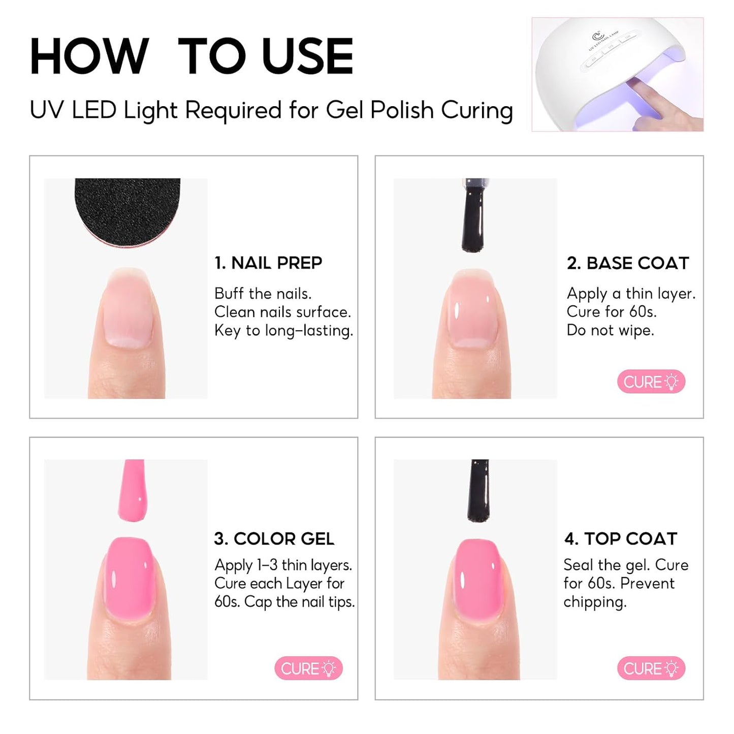 COSCELIA 53pcs Gel Nail Polish Kit with U V light and Drill Starter Kit 35 Colors Gel Nail Polish with 5pcs Top Base Coat Nail Art Professional Gel Manicure Kits Gifts for Women Teens Girls