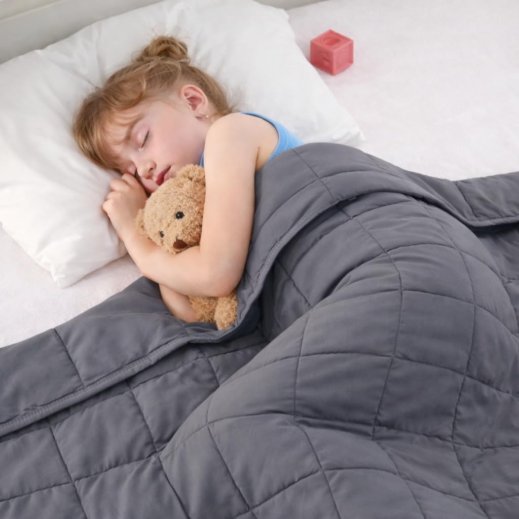 Weighted Lap Blanket for Adults 5lbs, 24"x29" Cooling Heavy Throw Blanket, Portable Travel Weighted Blankets, Soft Small Blankets Gift for Sleeping, Navy Blue
