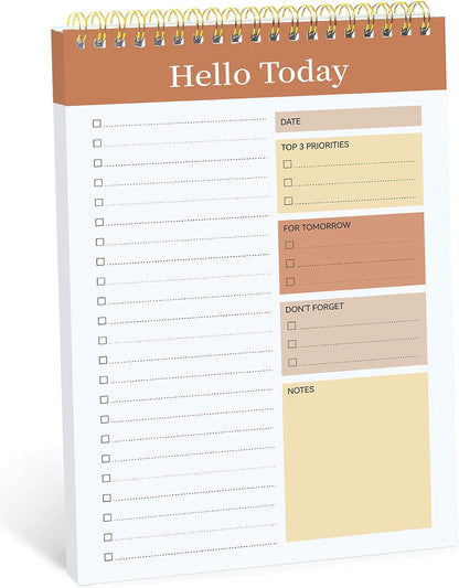 Taja To Do List Notepad - To Do List Notebook for Work with 52 Sheets, 9.8" x 6.5", Undated Daily Planner Perfect for Daily Tasks and Goal Setting, Notepad Suitable for Office, Home & School - Violet Dream