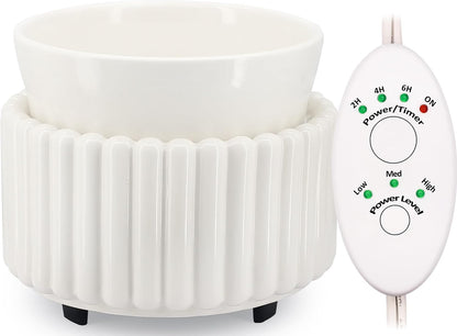 VICTORIA AROMA Ceramic Wax Melt Warmer 3-in-1 Candle Wax Warmer for Scented Wax Melter Electric Fragrance Wax Burner for Home Office Bedroom Gift & Decor…