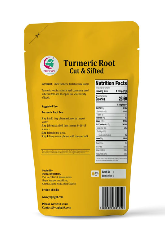 Yogi's Gift® Turmeric Root Cut & Sifted 4 oz | Curcuma Longa