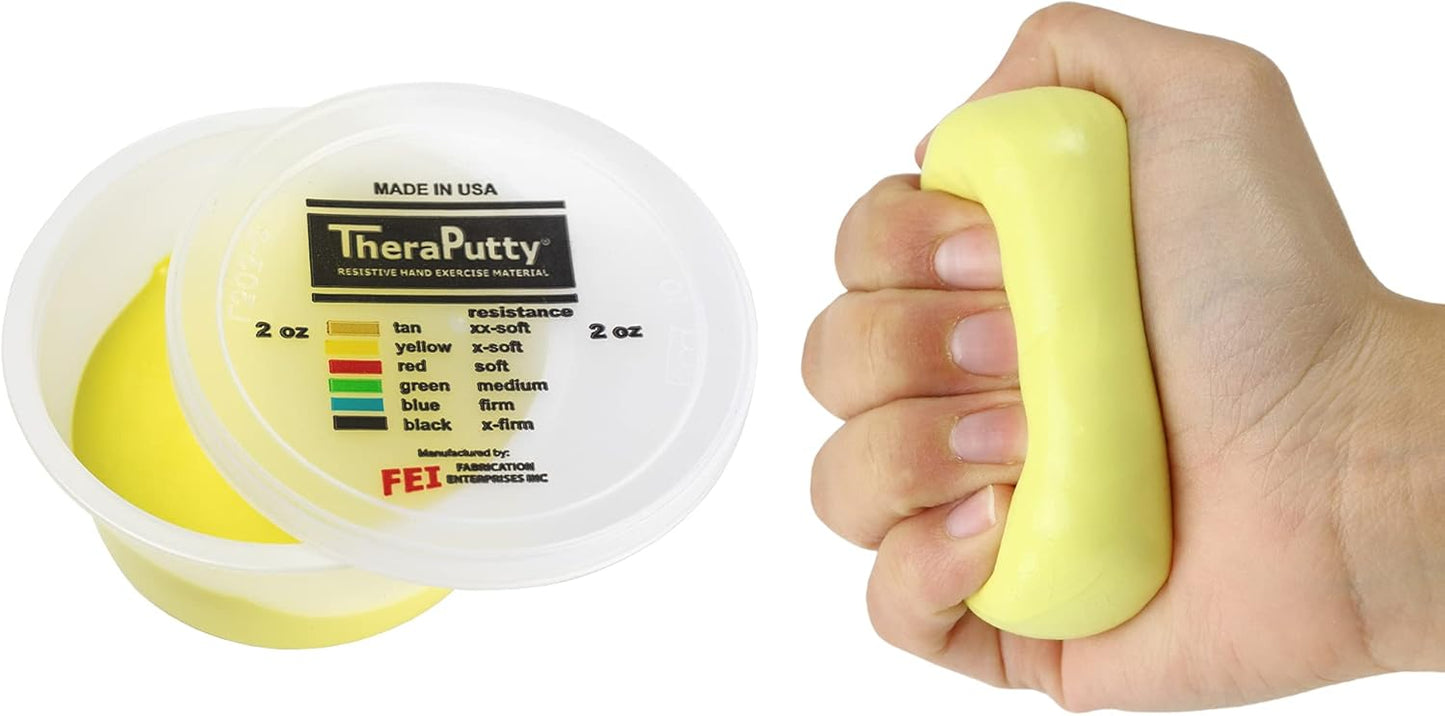 CanDo TheraPutty Standard Hand Exercise Putty For Rehabilitation, Exercises, Hand Therapy, and Occupational Therapy. Use To Strengthen Hand Muscles, Improve Fine Motor Skills, And Decrease Stress