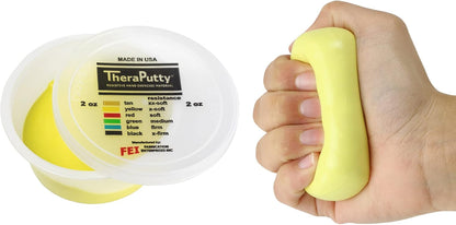 CanDo TheraPutty Standard Hand Exercise Putty For Rehabilitation, Exercises, Hand Therapy, and Occupational Therapy. Use To Strengthen Hand Muscles, Improve Fine Motor Skills, And Decrease Stress