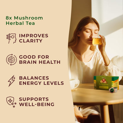 Gya Tea Co Chamomile Lavender Herbal Tea Pod (16 Count)- Decaf Wellness Tea for Body Comfort & Relaxing