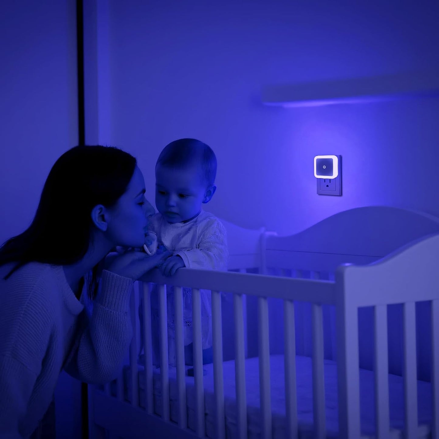 KINUR 6 Pack Night Light, LED Night Lights Plug into Wall with Dusk to Dawn sensors, Plug in Night Lights for Kids Room, Bedroom, Bathroom, Baby Nursery,Stair Lights, Hallway Light, Amber Color