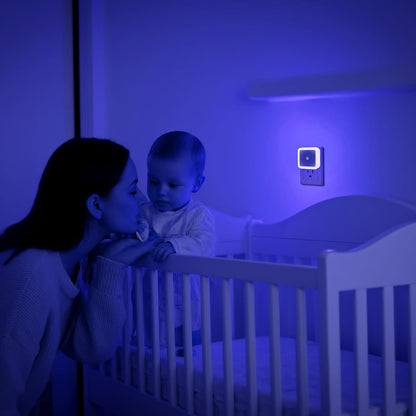 KINUR 6 Pack Night Light, LED Night Lights Plug into Wall with Dusk to Dawn sensors, Plug in Night Lights for Kids Room, Bedroom, Bathroom, Baby Nursery,Stair Lights, Hallway Light, Amber Color