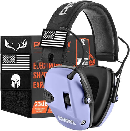 PROHEAR Electronic Ear Protection for Shooting with 4X Sound Amplification, Gun Range Hearing Protection Muffs, NRR 23dB Noise Reduction Headphones for Hunting, Green