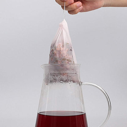 300Pcs Disposable Tea Bags for Loose Leaf Tea, Empty Tea Bags for Loose Tea, 100% Natural Wood Pulp Paper Material, Unbleached Tea Filter Bags with Drawstring