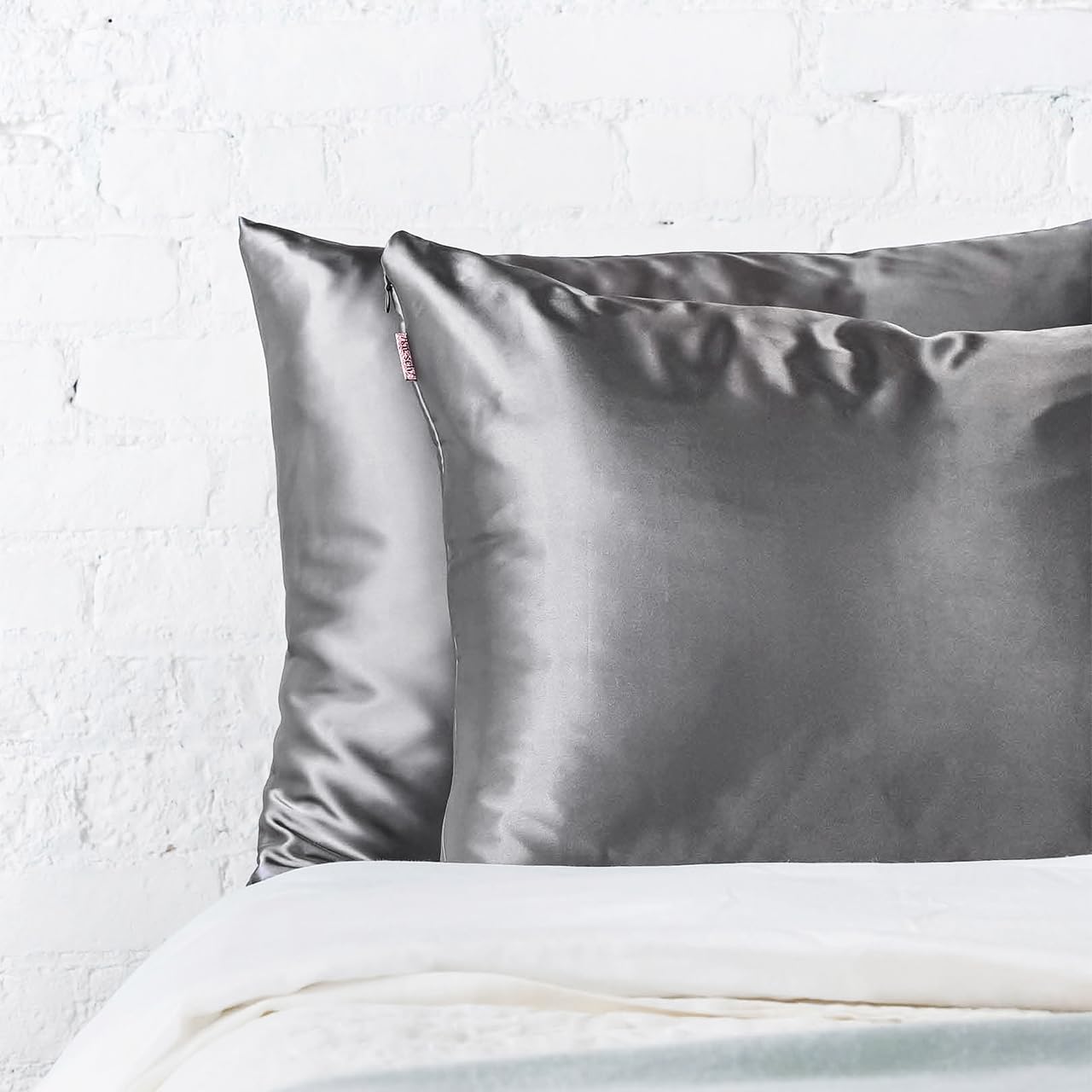Kitsch Satin Pillowcase with Zipper for Hair & Skin - Softer Than Silk Pillow Cases, Smooth Cooling Satin Pillow Case, Wrinkle-Free, Machine Washable - Pillow Cases Standard Size (19x26) - Blush