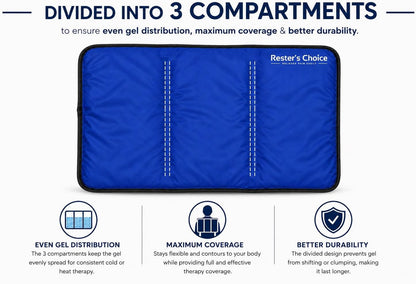 Gel Soft Flexible Ice Pack for Injuries Reusable - (Large: 11"x14.5") for Hip, Shoulder, Knee, Back - Comfy Cold Pack Compress for Swelling, Bruises, Surgery