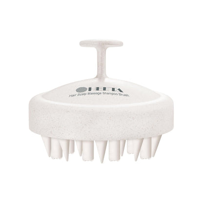 HEETA Hair Scalp Massager for Hair Growth, Shampoo Brush, Scalp Scrubber Exfoliator with Soft Silicone Bristles for Dandruff Removal to Relieve Stress, Wet Dry Use Updated Material, Beige