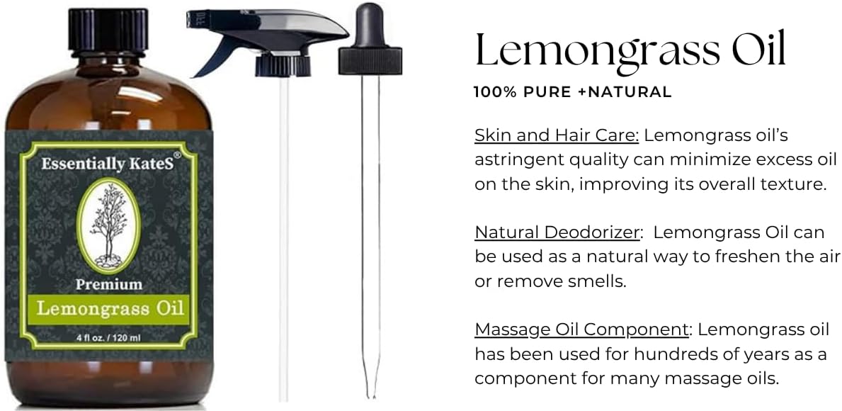 Essentially KateS Lavender Oil – 100% Pure & Natural, Steam-Distilled, with Glass Dropper, Roll-On Bottle & Sprayer for Aromatherapy, Skin & Home Use