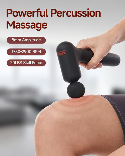Upgraded 2-in-1 Massage Gun with Heat, Pain Relief Deep Tissue Back and Neck Massager with Extension Handle, Handheld Muscle Massage Gun for Back, Shoulder, Arm,Thigh, FSA-HSA Eligible
