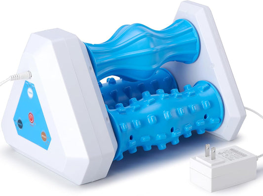 Electric Foot Roller Massager for Plantar Fasciitis Relief – Auto Rolling Foot Massager with 3-in-1 Targeted Rollers for Arch & Heel Support, Foot Strain Recovery