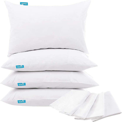 Pillow Protectors Waterproof 2-Pack, Standard Size with Zipper