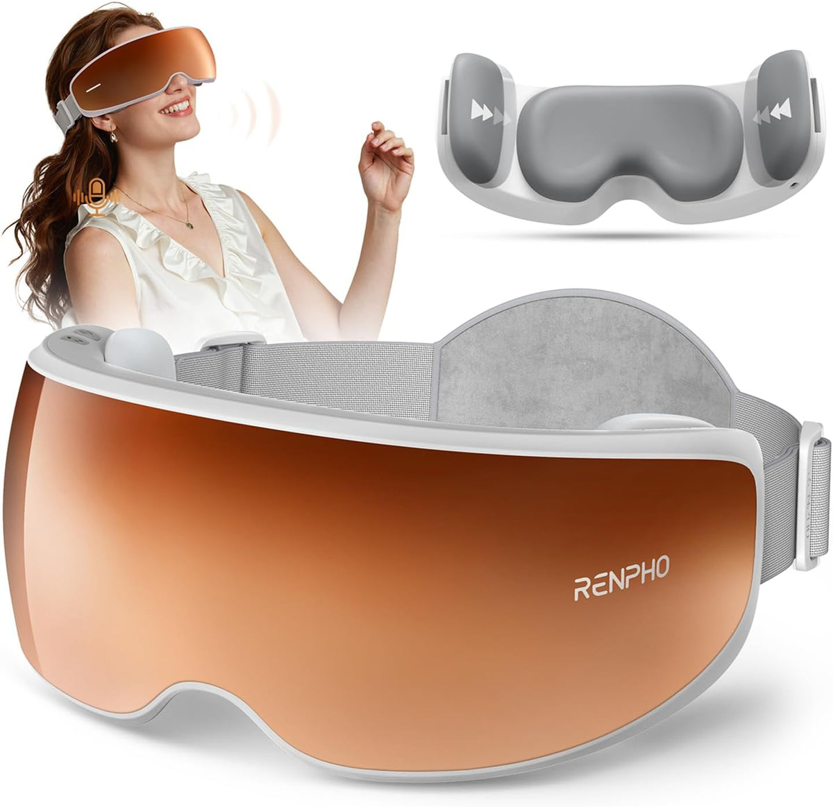 RENPHO Eyeris 3 Eye Massager with Heat and Cooling, Massaging Eye Mask