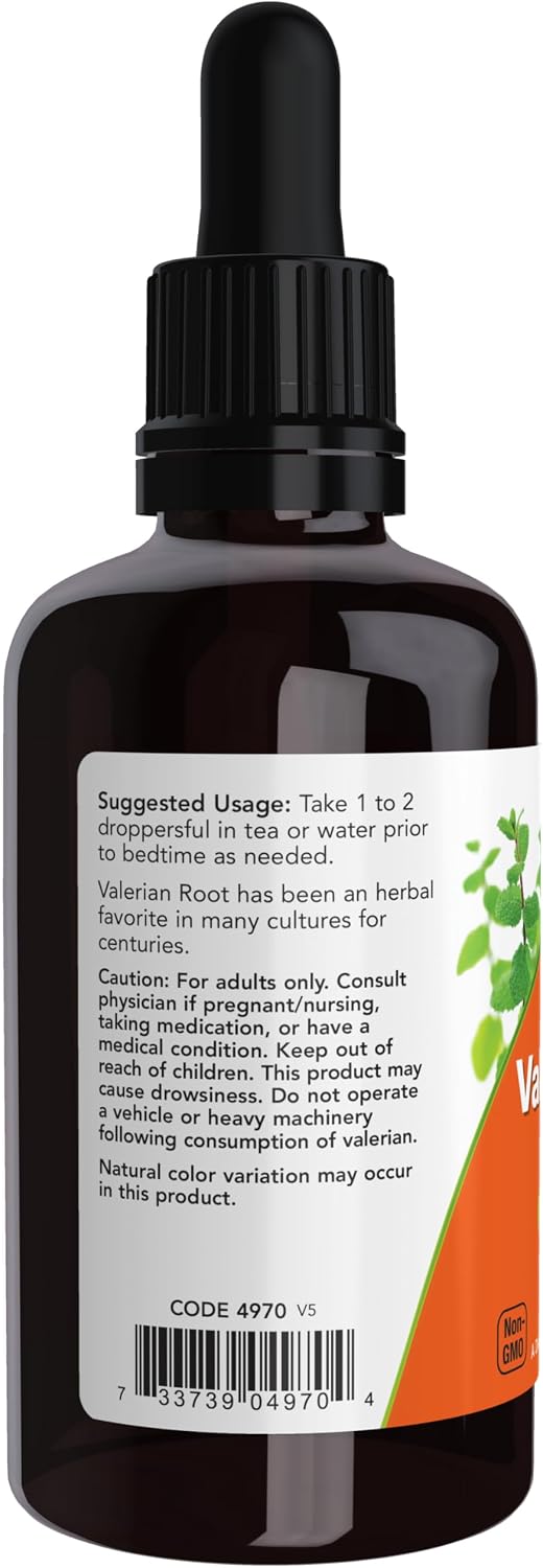 NOW Supplements, Valerian Root Extract Liquid (Valeriana officinalis), 2 oz