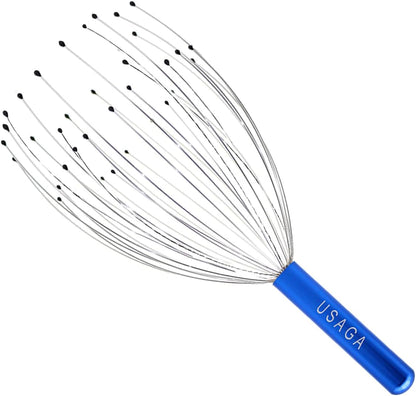 USAGA 36 Fingers Head Massager Scalp Massager Head Scratcher, Stocking Stuffers Gift for Scalp Body Relaxing (Black)