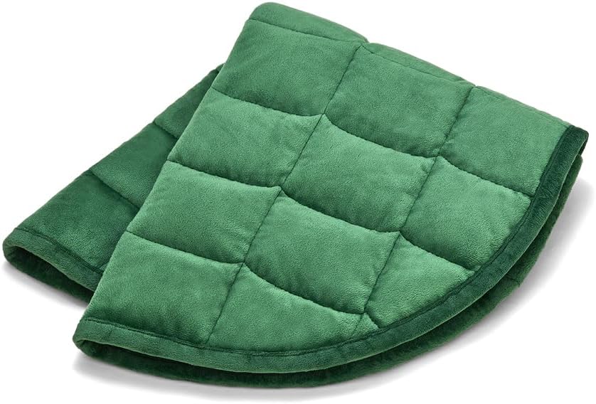 TONGDADA Weighted Lap Blanket 7lbs for Adult,Perfect for Relaxation, Lounging, Napping, Sleeping & Travel,Luxury Minky Weighted Body Blanket,Weighted Throw Blanket-Dark Grey Minky Dot, 29" x 24"