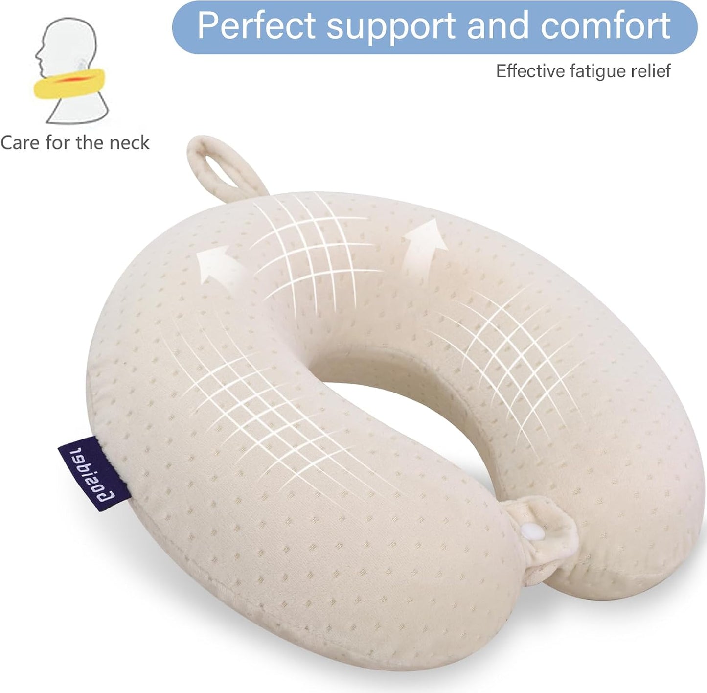 Neck Pillows for Sleeping Travel Pink Travel Pillow Comfortable U Shape Memory Foam Pillows Neck and Head Support Portable Travel Neck Pillow Suitable for Planes, Trains, Self-Driving Cars