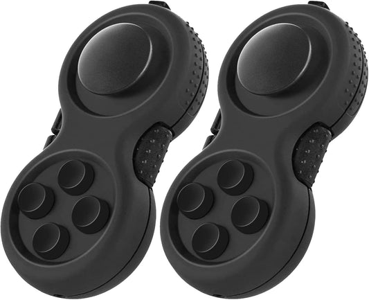 Original Fidget Toy Game, Rubberized Classical Controller Fidget Concentration Toy with 8-Fidget Functions and Lanyard - Excellent for Relieving Stress and Anxiety