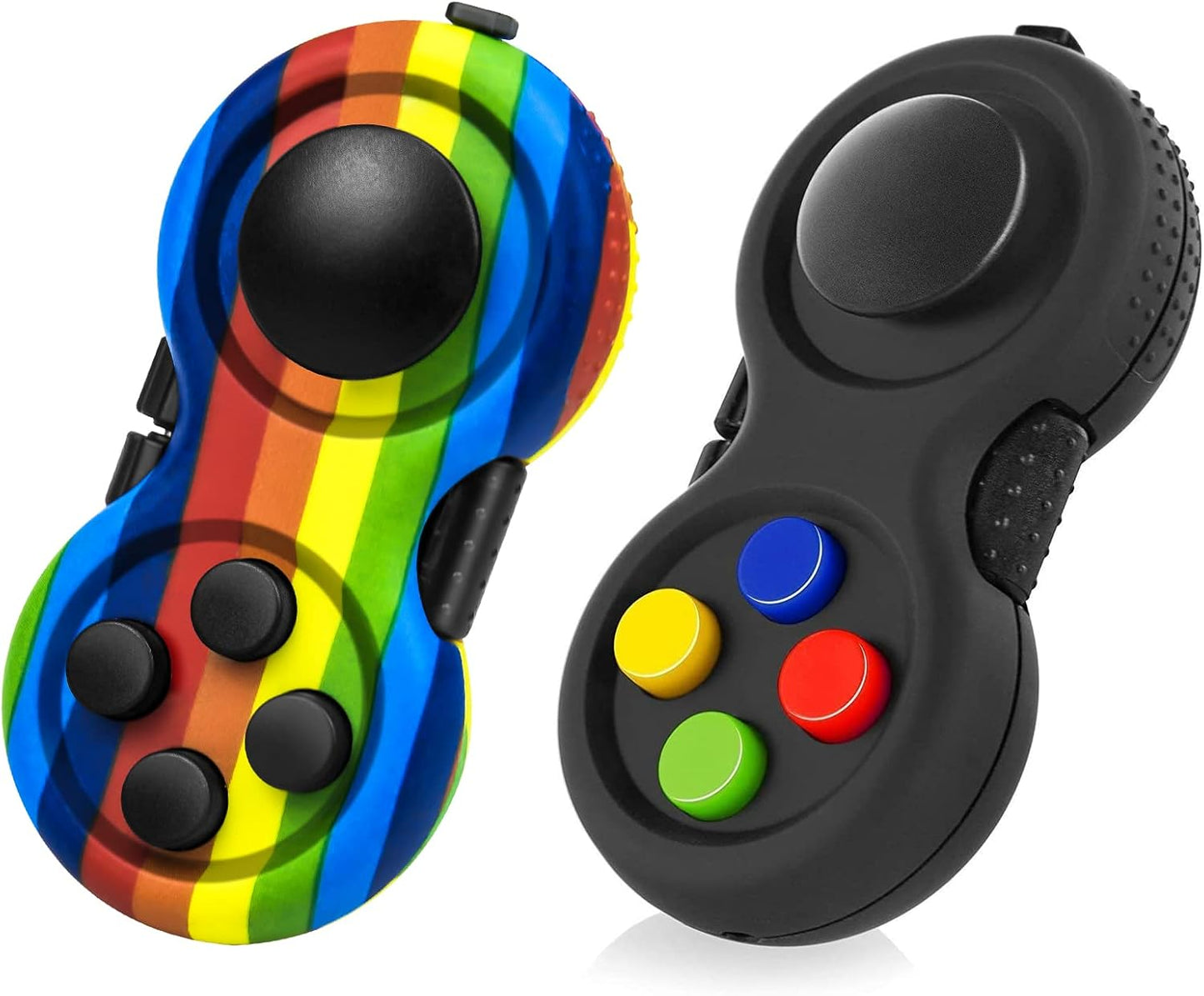 Original Fidget Toy Game, Rubberized Classical Controller Fidget Concentration Toy with 8-Fidget Functions and Lanyard - Excellent for Relieving Stress and Anxiety