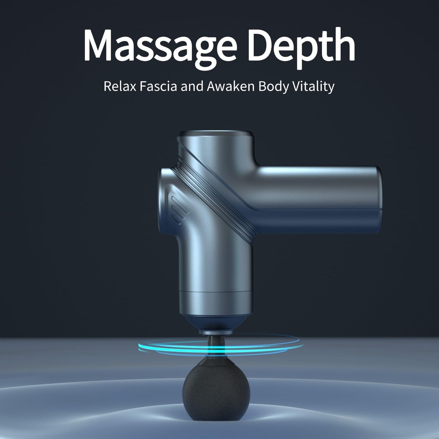 LEERCON Massage Gun Deep Tissue, Silent Motor and Portable Massage Gun with 4 Interchangeable Heads for Deep Muscle Relief and Relaxation, Relax Gift